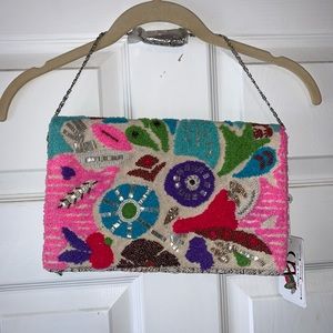 Embroidered unique crossbody bag/purse